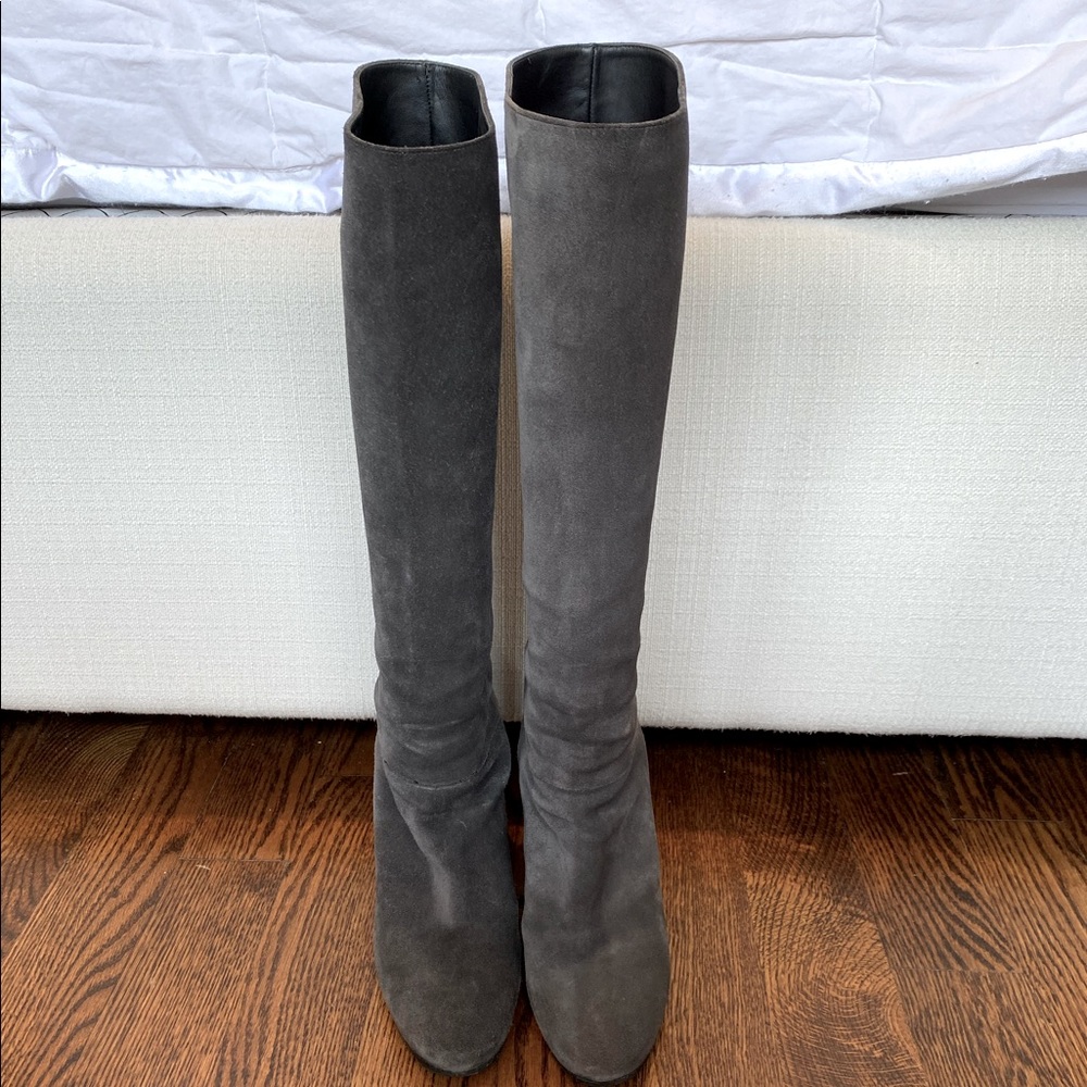 Lanvin Knee-High Suede Boots